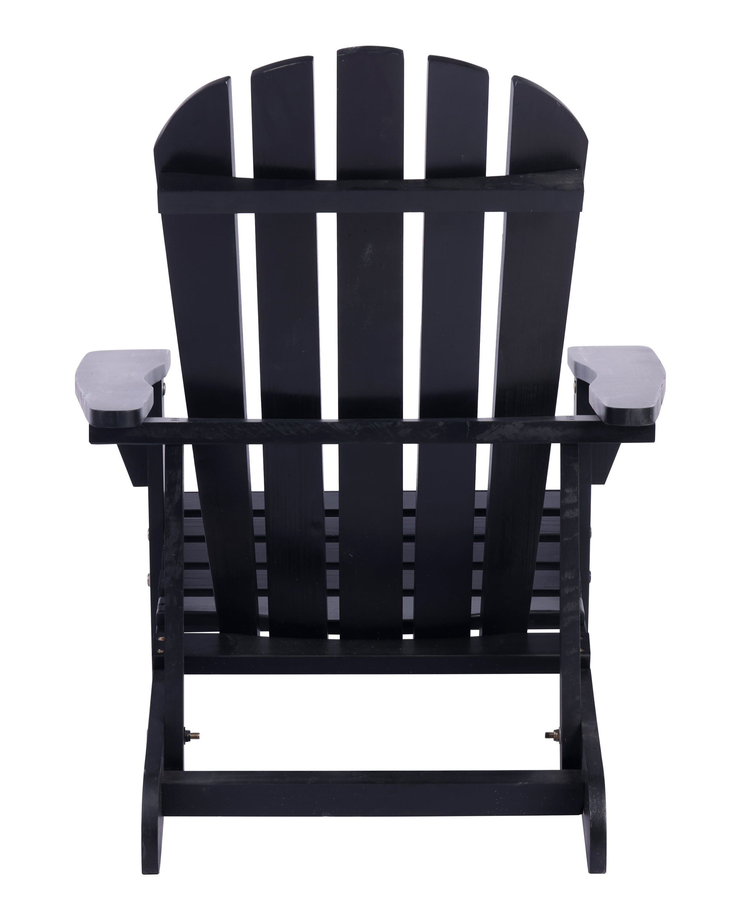 Adirondack Chair Solid Wood Outdoor Patio Furniture for Backyard, Garden, Lawn, Porch -Black