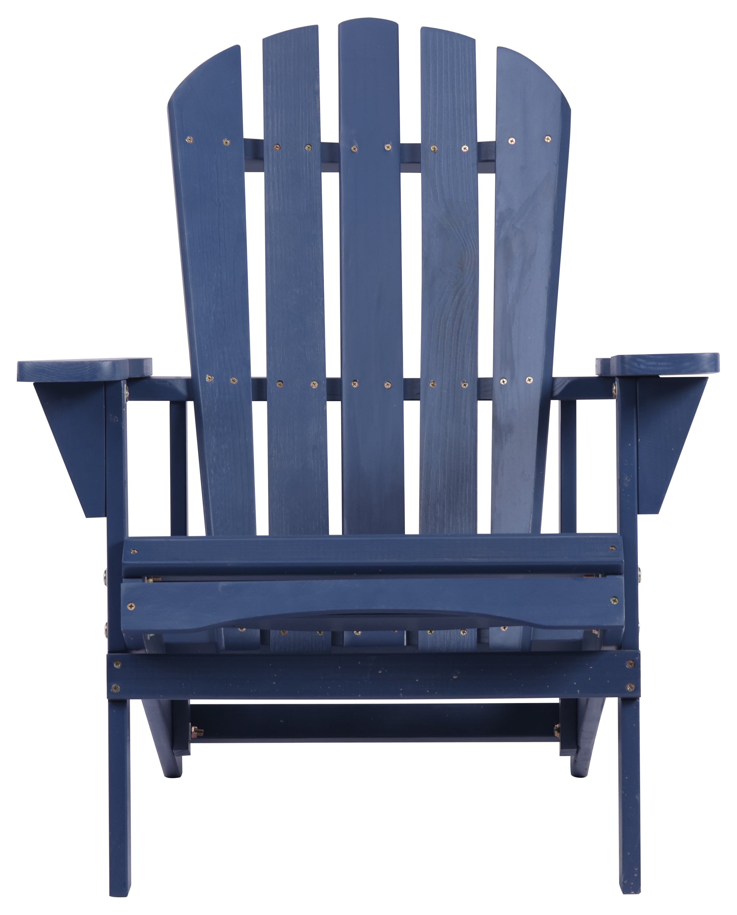 Adirondack Chair Solid Wood Outdoor Patio Furniture for Backyard, Garden, Lawn, Porch -Navy Blue