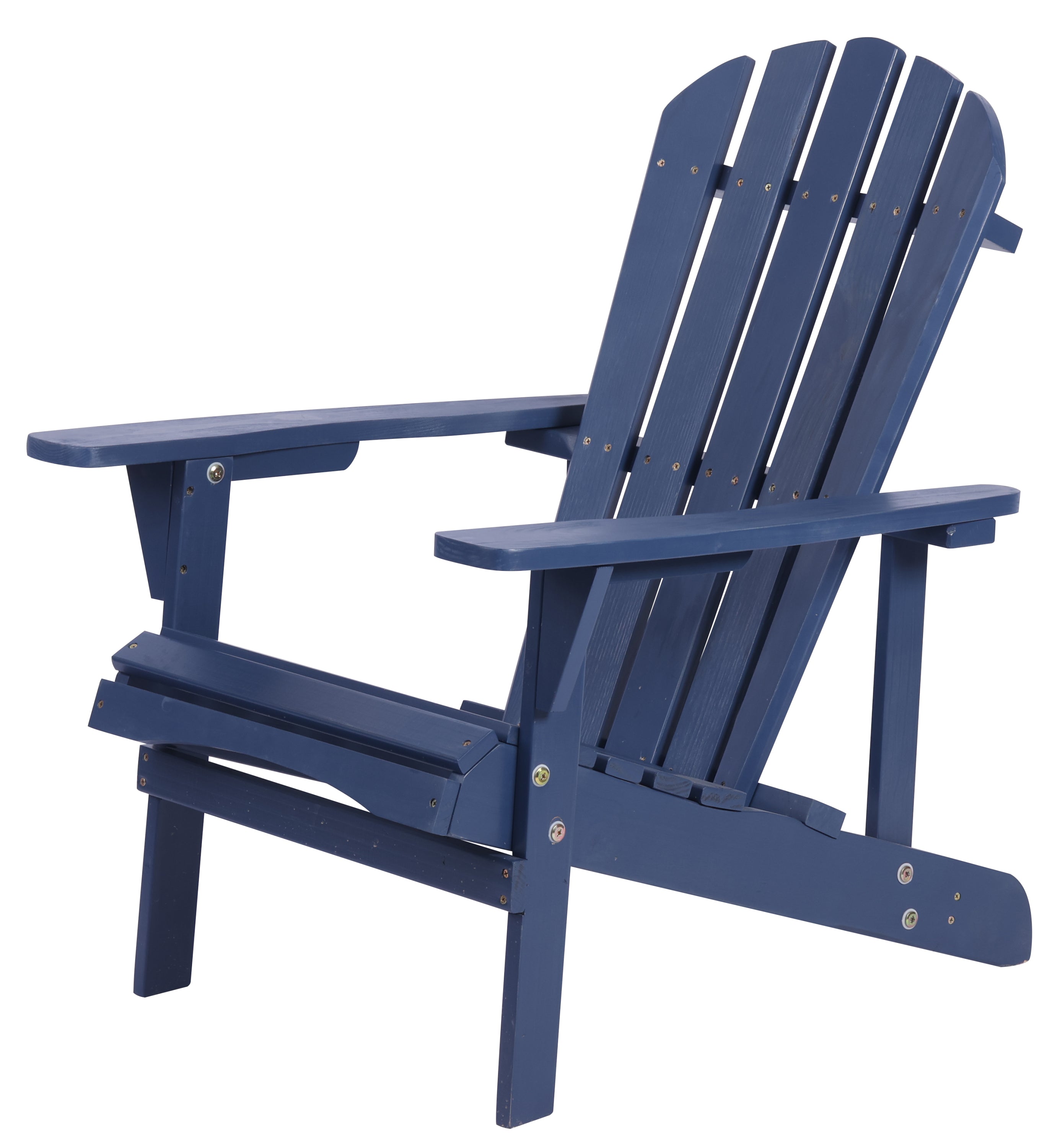 Adirondack Chair Solid Wood Outdoor Patio Furniture for Backyard, Garden, Lawn, Porch -Navy Blue